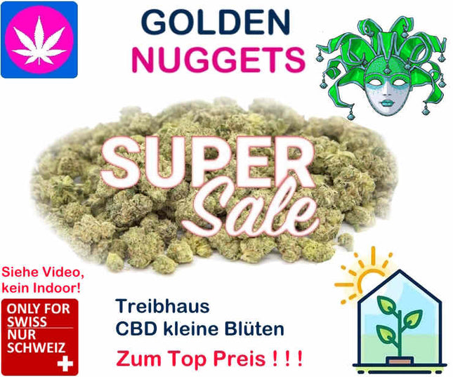 Golden Nuggets Harlekin Glashaus | Ab: CHF 0.19/gr. | 100gr.-1kg