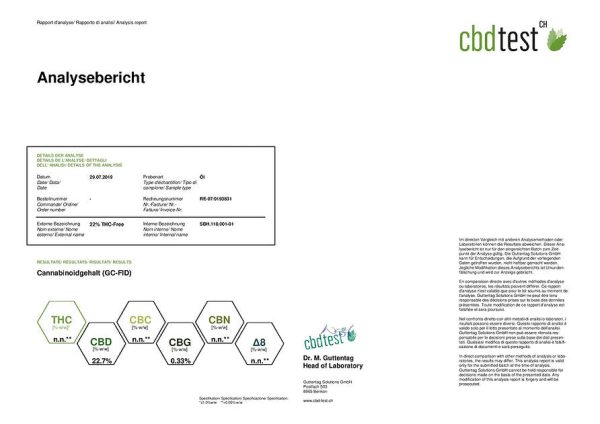 Vollspektrum CBD Öl THC FREI 22.7% 10ml + CBD Alkohol-Tropfen 10ml - Image 3