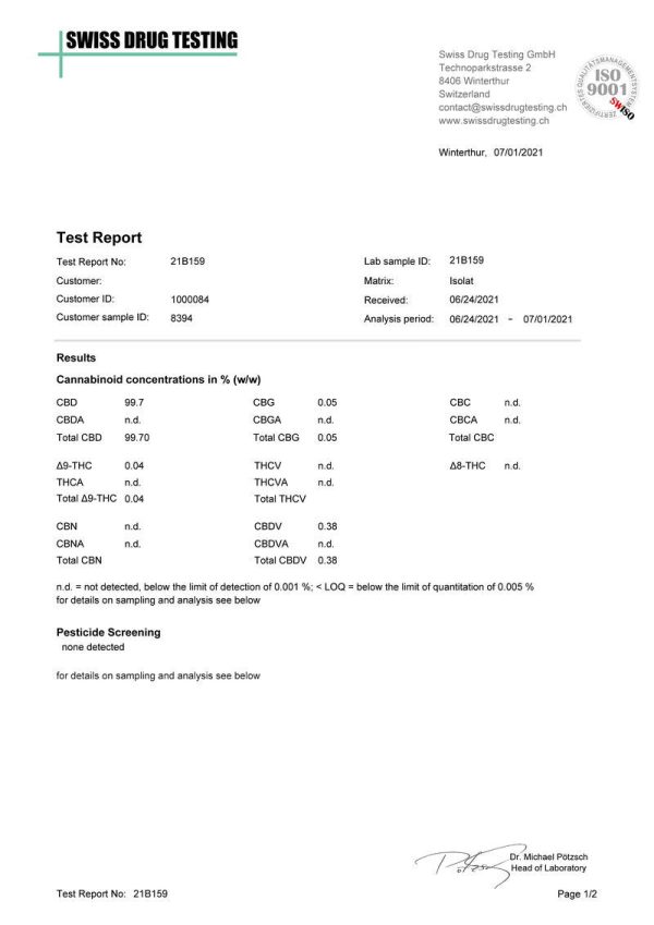 CBD Isolat | min. 99.7% CBD ab 2gr. bis 5kg - Image 2