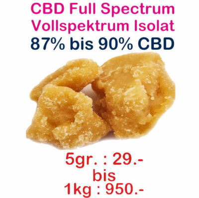 CBD Vollspektrum Destillat | 87-90% ab 1gr. bis 1kg