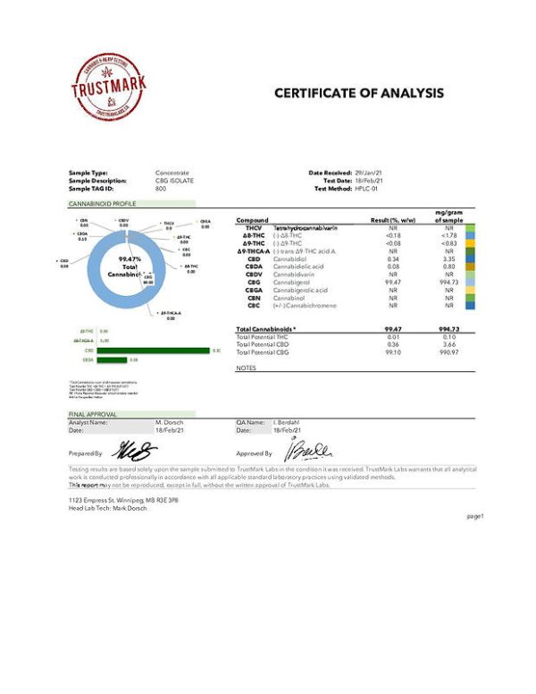 CBG Isolat ab 1gr bis 3kg (Cannabigerol) - Image 2