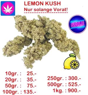 Lemon Kush Indoor, 10gr bis 1kg nur solange Vorrat!