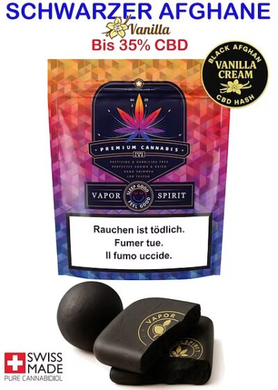 Black Afghan Hasch Vanilla Cream CBD Hash Schweiz