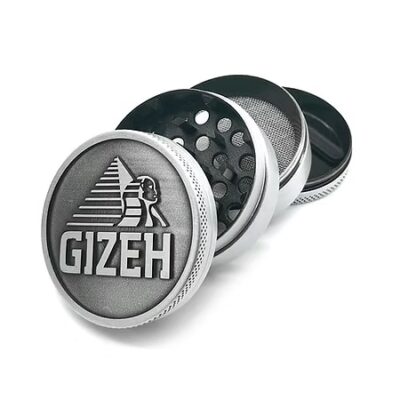 Alu Grinder 4-teilig - GIZEH silber (50mm)